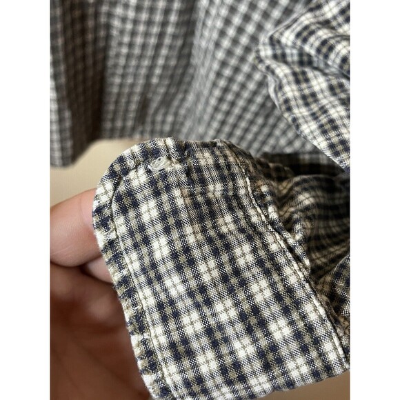 Abercrombie & Fitch Button Down Shirt Mens Medium Plaid Flannel Missing Button - Picture 6 of 7